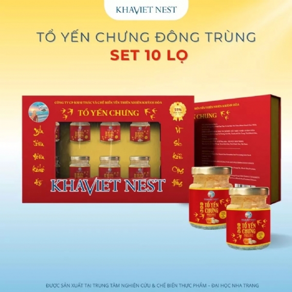 SET 10 LỌ YẾN CHƯNG ĐÔNG TRÙNG HẠ THẢO